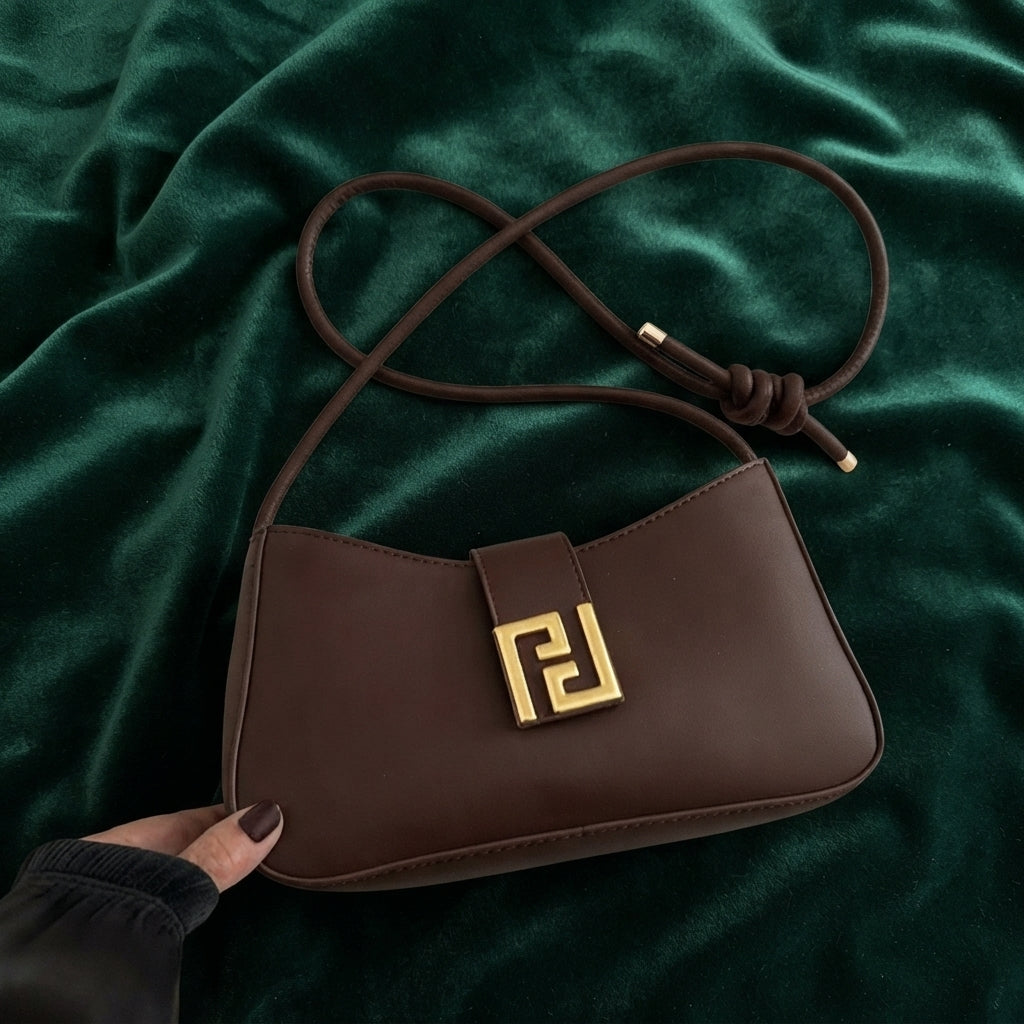 Stylish Brown Cross Body Handbag Casual Shoulder Bag