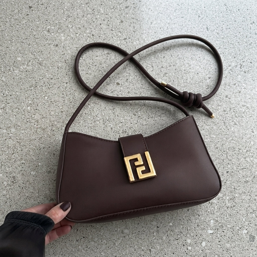 Stylish Brown Cross Body Handbag Casual Shoulder Bag
