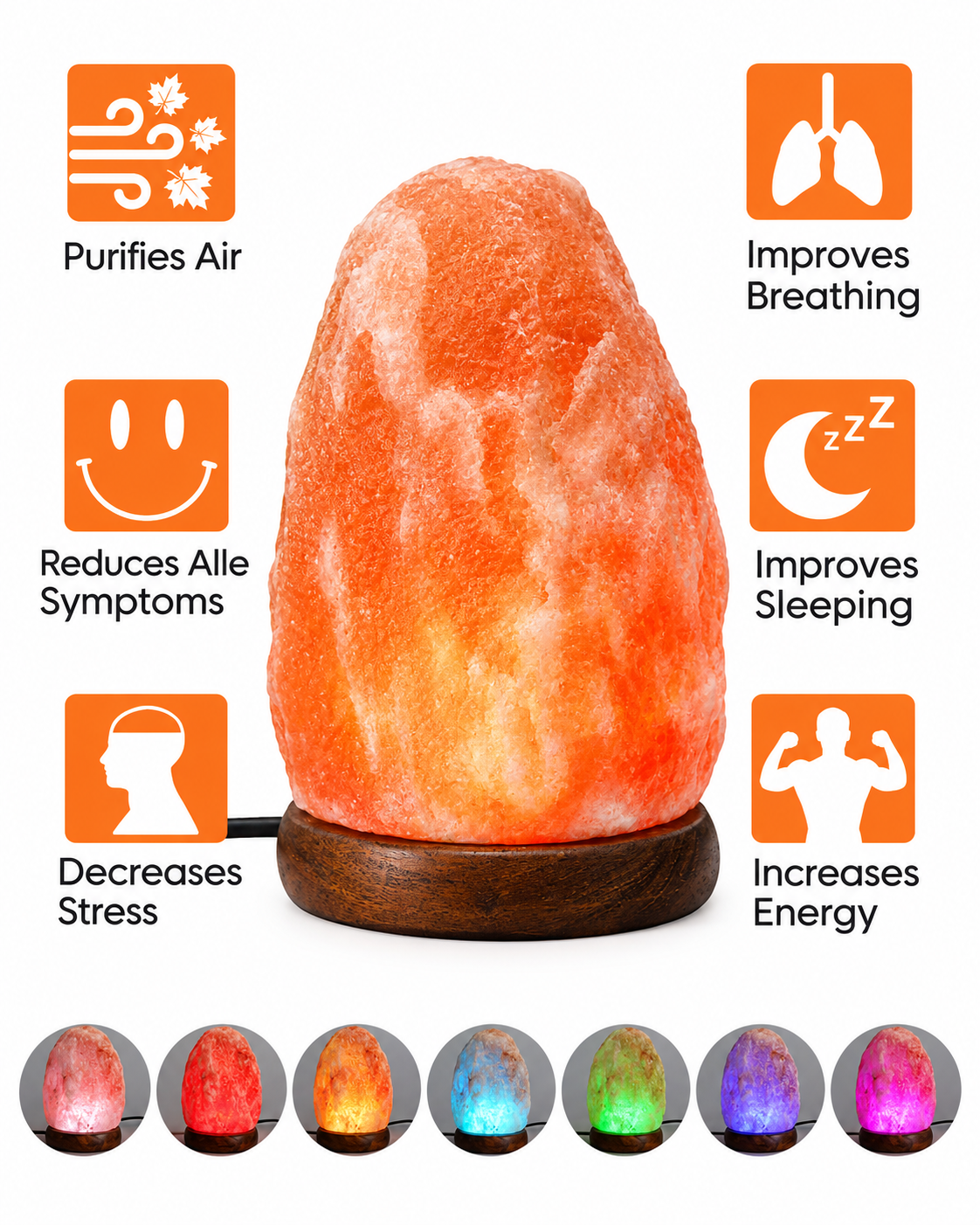 Pink Salt Lamp || In Multi Colors Himalayan Salt Lamp