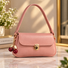 Elegant Ladies Handbag with Cherry Charm|| Shoulder Bag