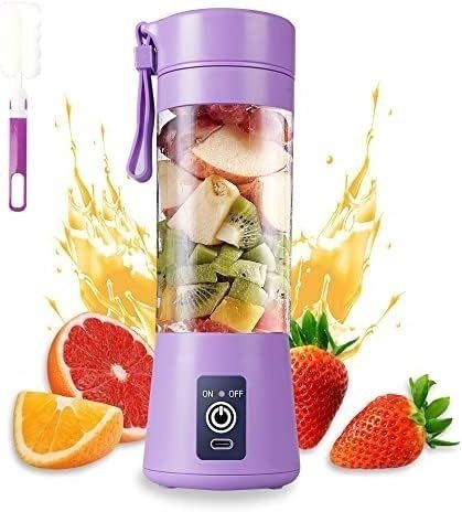 6-Blade Portable USB Blender 380ml – Mini Rechargeable Juicer & Smoothie Maker