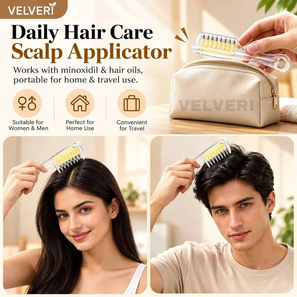Hair Oil Applicator Comb ||Refillable Oil Dispenser + Scalp Massager