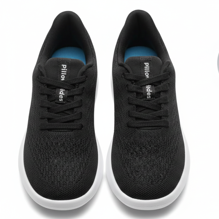 Men’s Lightweight Breathable Mesh Sneakers – Black, Size 37