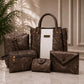 Premium 5-Piece Elegant Tote, Shoulder & Crossbody Handbag Set