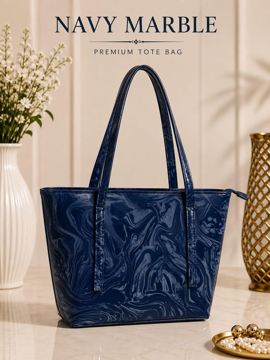 Luxury Marble Design Ladies Tote Bag – Elegant Office & Everyday Shoulder Purse