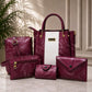 Premium 5-Piece Elegant Tote, Shoulder & Crossbody Handbag Set